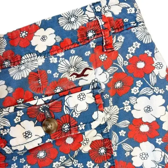 Hollister Floral Tropical Shorts Size 5 - Picture 3 of 4